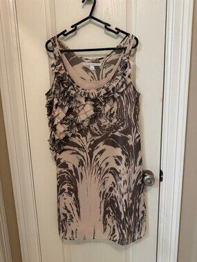 LC Lauren Conrad Abstract Ruffle Dress Size 8